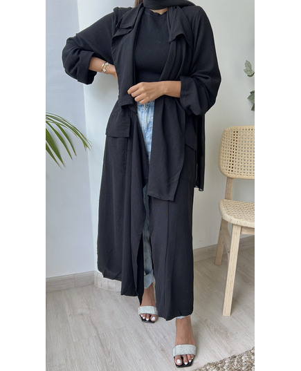 CASUAL ABAYA, Color: Black, Size: S /